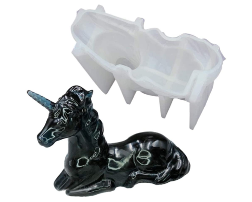 Unicorn Resin Molds, DIY Crystal Silicone Molds for Resin, Epoxy Silicone Unicorn Resin Casting Molds for Beginner, Home Decoration DIY Crafts Gift Hand Making