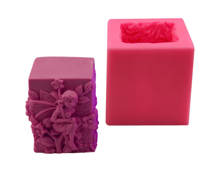 Fairy Angel Silicone Soap Molds Candle Molds 3D Pillar Silicone Candle Molds Cake Decorating Tools Jello Sugar Chocolate Candy Fondant Molds Polymer Clay Mould DIY Crafts Mold Decoration