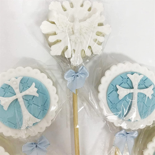 Cross Shape Silicone Pendant Cross Fondant Molds, Baby Baptism Cake Decorations, Silicone Baby Shower Cross Chocolate Mould for Baptism Party, Cupcake, Candy, Wedding Party