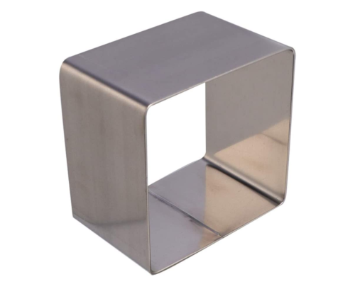 Square Mousse Mold Non- Stick Seamless Cake Ring Stainless Steel Mousse Cutter Cake Mold Dessert Ring Pastry Mould Baking Tool Size 6