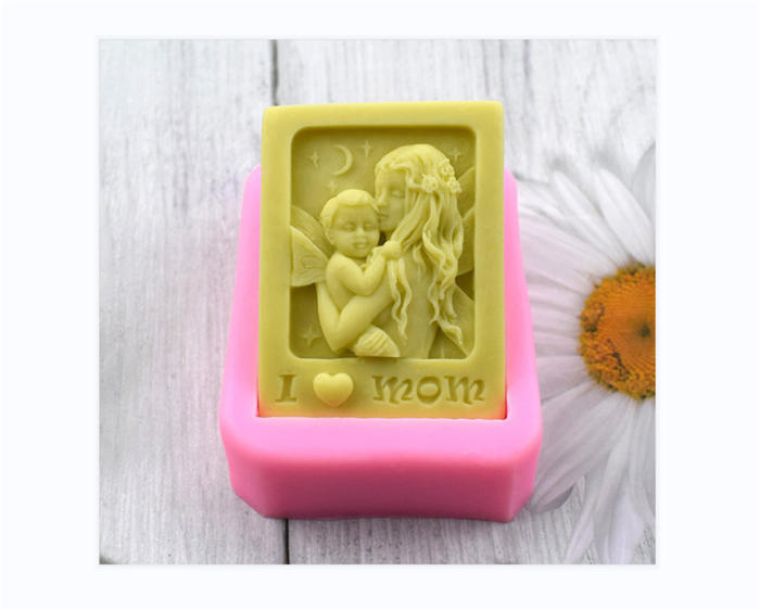 Mother and child Shaped Silicone Fondant Sugar Molds,Mothers Day Gift Making,Handmade, Ice Cream, Ice Cube, Jelly Shots, Desserts Crystal Gum Paste Soap Mould Candy Fondant Mold