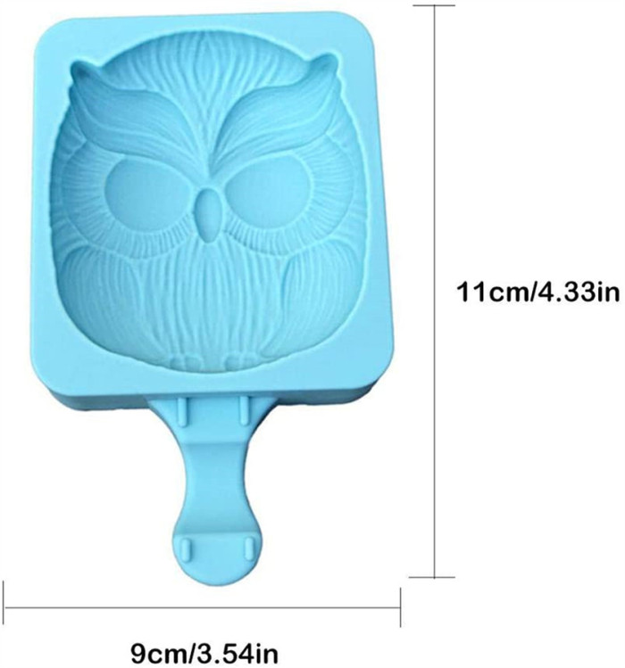 LCE Lolly Moulds for Chlldren, DIY Popsicle Ice Cream Moulds Silicone Mold  Owl Shaped Cartoon Ice Sucker Mould Cold Drink Mold