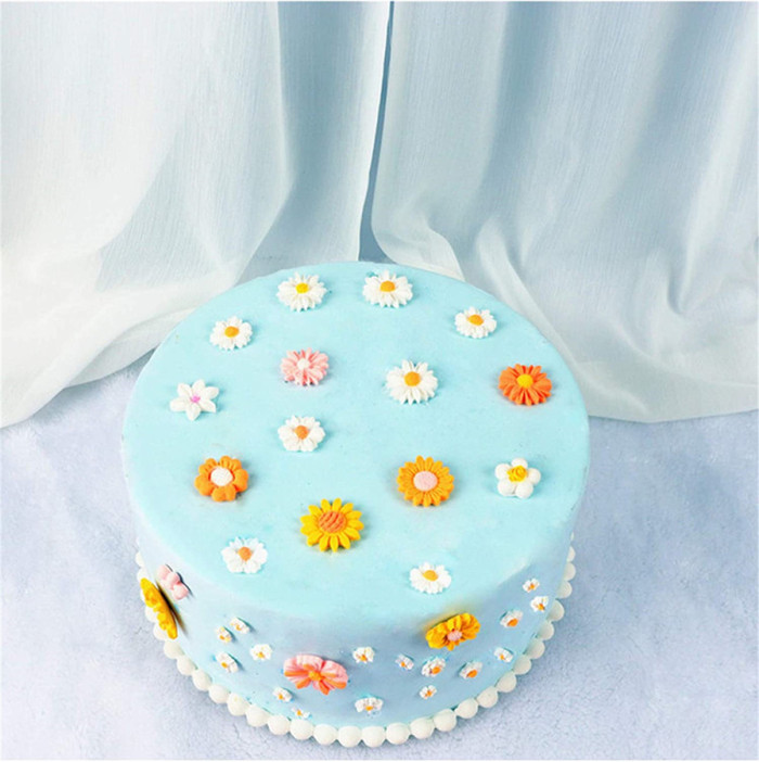 Sun Flower cake topper decoration Silicone mold for Chocolate Candy Sugar Craft Gum Paste Polymer Clay Crafting Projects Resin Mould(Random color)
