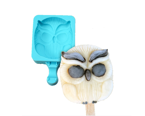 LCE Lolly Moulds for Chlldren, DIY Popsicle Ice Cream Moulds Silicone Mold  Owl Shaped Cartoon Ice Sucker Mould Cold Drink Mold