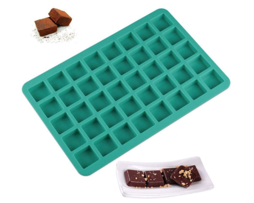 40-Cavity Square Caramel Candy Silicone Molds,Chocolate Truffles Mold,Whiskey Ice Cube Tray,Grid Fondant Mould,Hard Candy Mold Pralines Gummy Jelly Mold