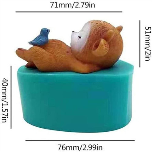 Sika Deer Silicone Mold, Sika Deer Candle Mold Cute Cake Chocolate 3D Mould Animal Molds Silicone Fondant for DIY Crafts Cake Decoration