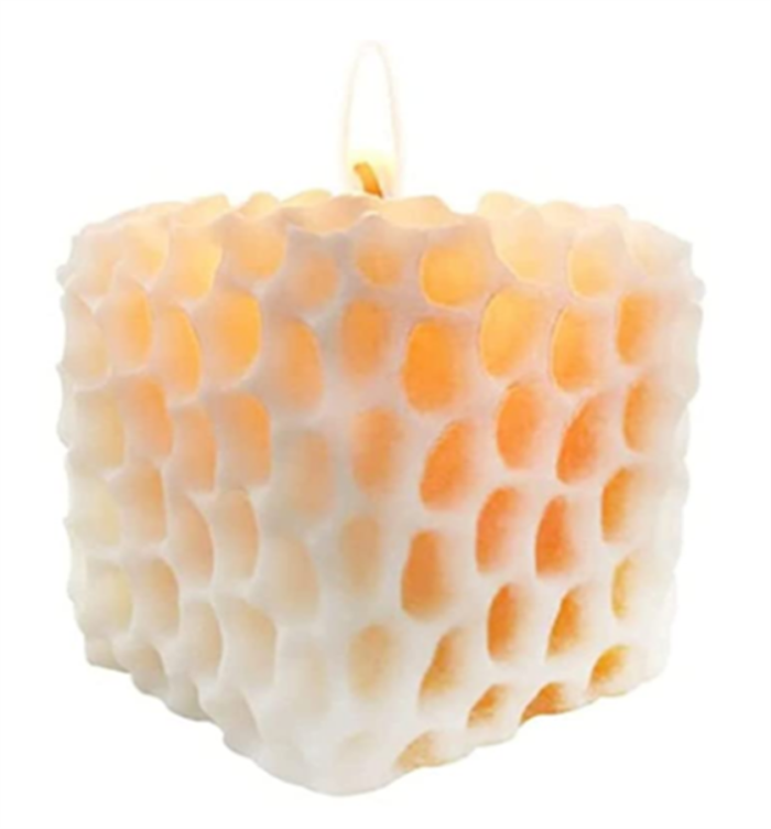 3D Silicone Honeycomb Candle Mold Square Soap Mould for Homemade Beeswax Candle, Soap, Lotion Bar, Fondant, Polymer,Clay, Candy, Cake Decoration