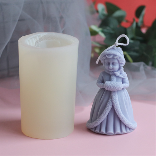 Christmas Princess silicone mold gypsum fragrance expanding stone mold, creative candle manual soap clay mold etc