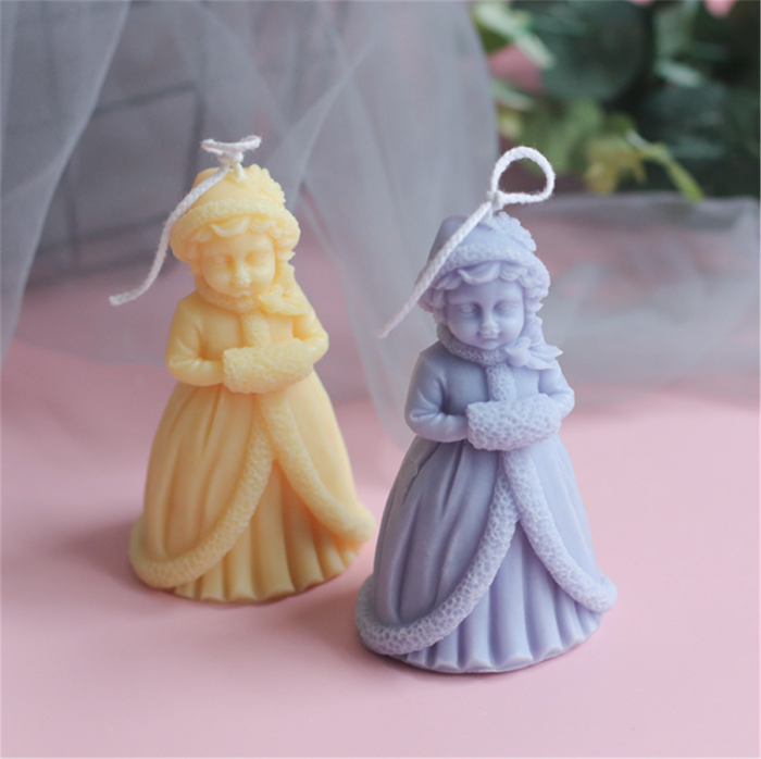 Christmas Princess silicone mold gypsum fragrance expanding stone mold, creative candle manual soap clay mold etc