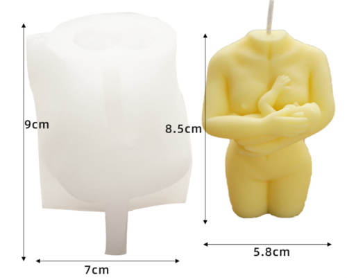 Human Body Silicone Candle Mold, Female Fragrance Candle Making Wax Mould, Women Sculpture Model DIY Soap Mold, 3D Resin Epoxy Casting Mold, for Desk Decor/Art Craft