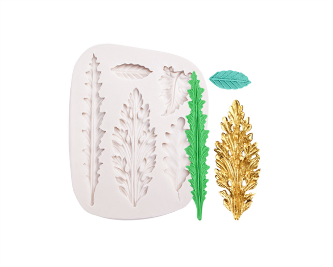 Tree Leaf Silicone Mold, Resin Mold Cake Fondant Silicone Mold Fondant Clay Mould Leaf Shape DIY Decorating Tool