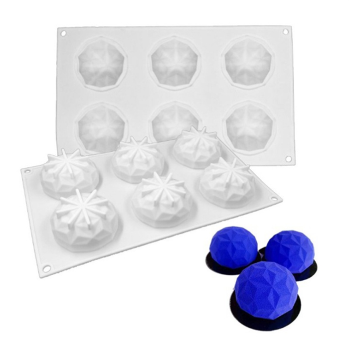 Non-Stick Silicone Mousse Cake Mould Candy Mold for Baking Brownie Chocolate Truffle Pudding Christmas Desserts - Bakeware Set for Anniversary Birthday Cupcake Soap Pie Jelly Muffin