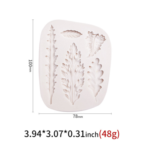 Tree Leaf Silicone Mold, Resin Mold Cake Fondant Silicone Mold Fondant Clay Mould Leaf Shape DIY Decorating Tool