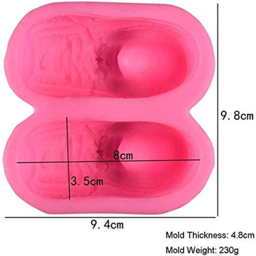 Silicone Molds 3D Sneaker, Shoes Shape Craft Art Silicone Resin Molds, Craft soap Molds DIY Handmade Cake Fondant Candle Molds