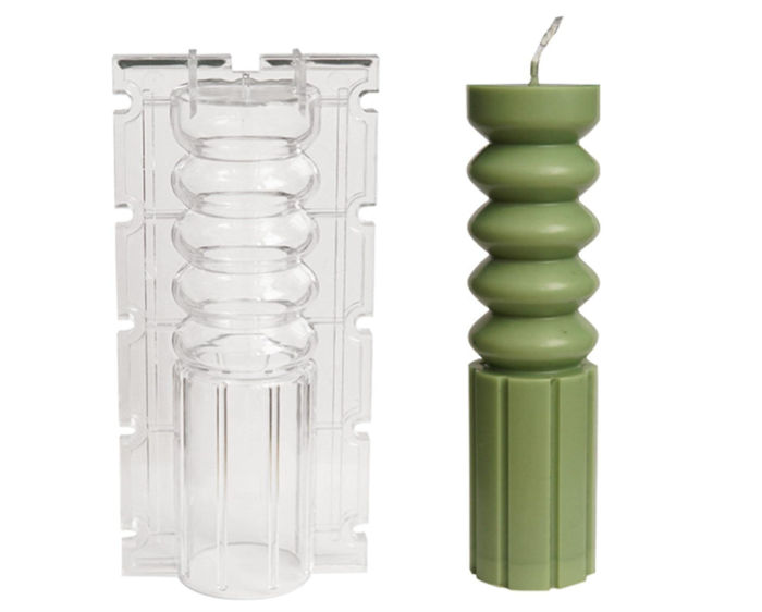 3D Roman Column Candle Molds Ancient Pillars Silicone Moulds Stripe Shape Cylinder Candle Moulds Epoxy Casting Soap Molds for DIY Wedding Dinner Candle Making Supplies