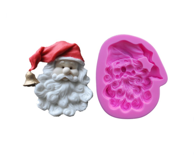3D Christmas Santa Claus Silicone Fondant Molds Chocolate Gumpaste Fondant Cake Decorating Tools