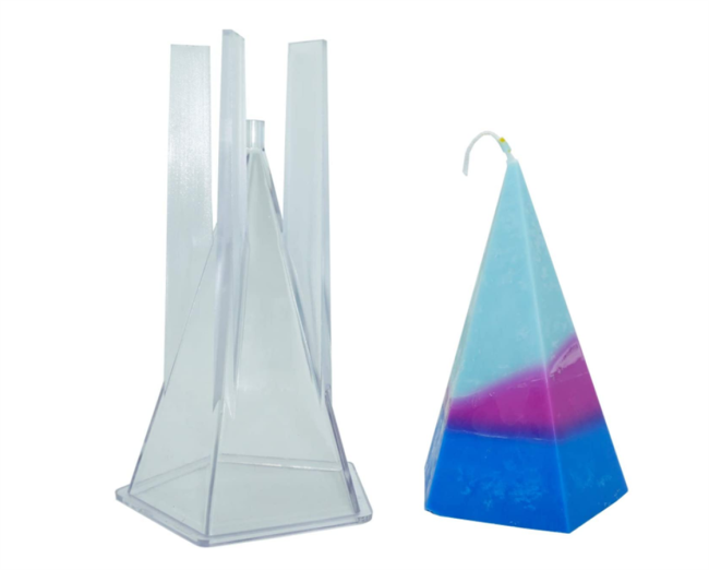 Pentagonal Cone Candle Ｍold-Duarable PC Candle Mold for Making Candles