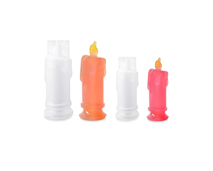 2 Pack Candle Shaped Silicone Molds for Resin or Wax Casting Halloween Party Table Decoration