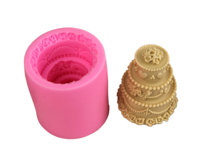 Cake Candle Mold 3D Silicone Candle Soap Mold Handmade DIY Resin Silicone Mold for Art Craft Making Soap and Candles Home Decoration
