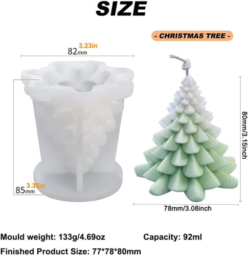 Christmas Tree Candle Molds, 3D Silicone Mold, Candle Molds for Candle Making, DIY Resin Molds, Chocolate Mold