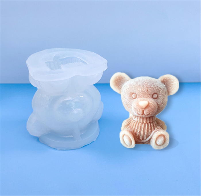 3D Bear Silicone Mold  for Ornaments Resin Clay Mold Fondant Ice Cube Craft Soap Candle Gumpaste Chocolate Dough Molds