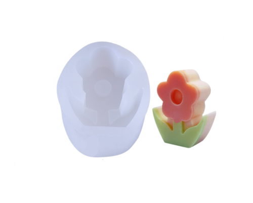 3D Flowers Shaped Silicone Candle Mold, Fondant Molds for DIY Homemade Beeswax Candles Soap Mold Wax Melt Epoxy Resin Moulds Candle Making Mold Lotion Bar, Bath Bomb, Art Craft Gift