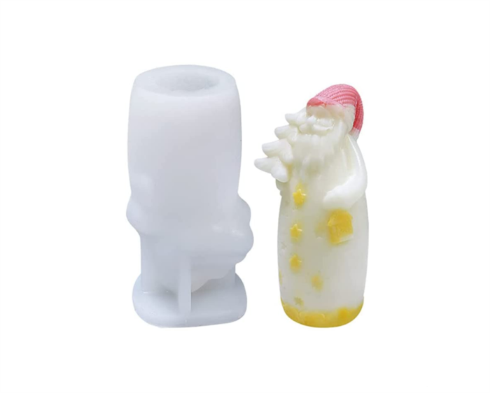 3D Santa Claus Silicone Resin Mold, Silicone Candle Molds, Candle Mold for Candle Making, DIY Christmas Silicone Mold
