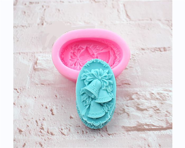 Christmas Bell Handmade Soap Silicone Mold, Chocolate, Candy, Pudding, Artistic Creation and Cake Decoration Foundant Silicone Mold