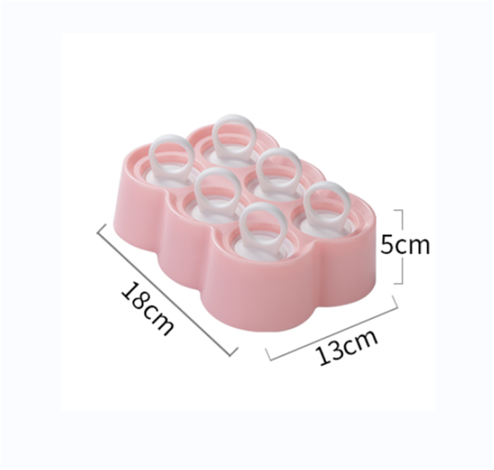 Mini Popsicle Mold 6 Cavities, Reusable round ball DIY Ice Pop Molds Homemade Silicone Popsicle  Ice Cream Molds for Lollipop,  Baby Food and Ice Cream Tray