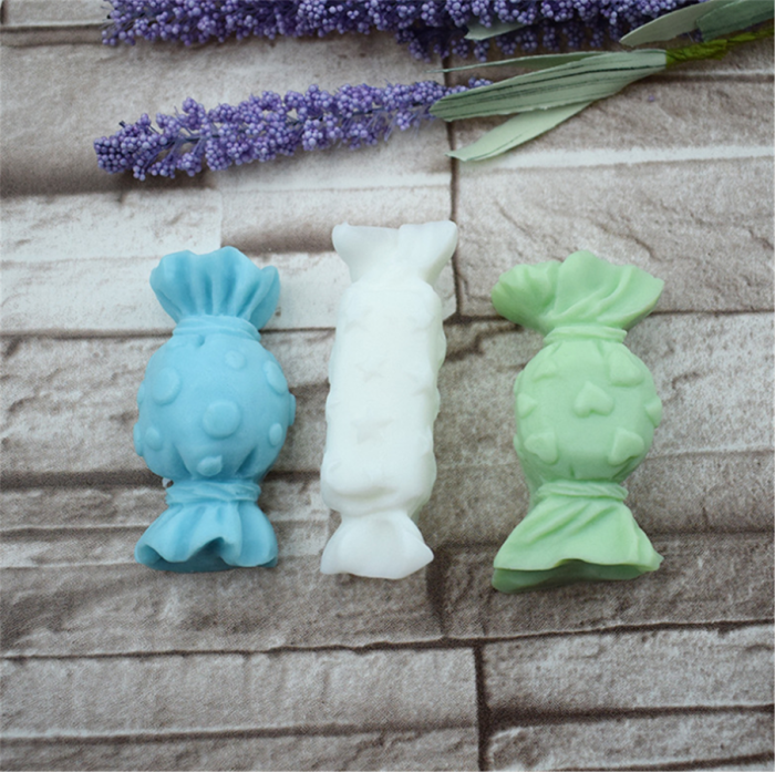 3-Hole Cute Mini Sweet Candy Shape Silicone Mold for DIY Chocolate Candy Fondant Cake Decor Soap Candle Wax Crayon Melt Plaster Resin Tool