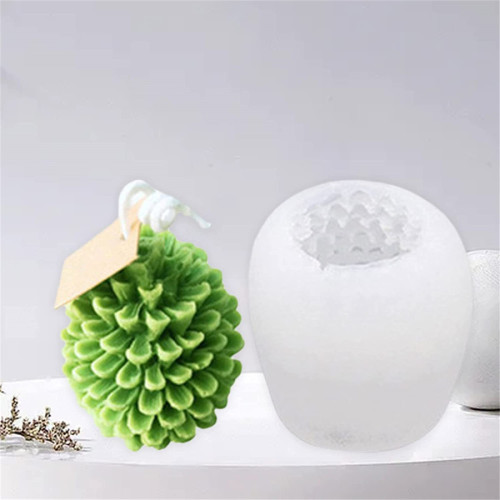 3D Christmas Pine Cone  Silicone Candle Mold Aromatherapy Soap Mould for Candle Making Chocolate Cake Decoration Tool