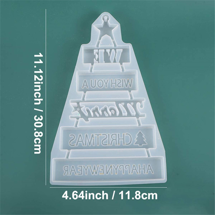 Merry Christmas Molds Exclusive Epoxy Resin Molds to Make Hanging Projects for Christmas Silicone Resin Molds to Decor Door/Wall