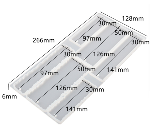 Bookmark Mold for Resin Casting, Rectangle Resin Silicone Bookmark Mold for DIY Bookmark Pendants Keychain School Graduation Present Gifts Art Craft