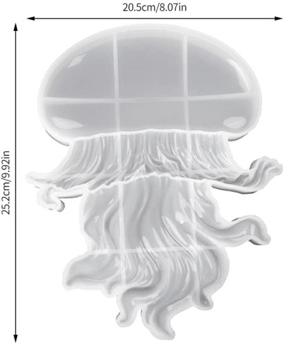 Jellyfish Epoxy Resin Molds DIY Crystal Silicone Pendant Marine Biological Ornament Resin Mould Handicraft Production Living Room Office Bedroom Decorations