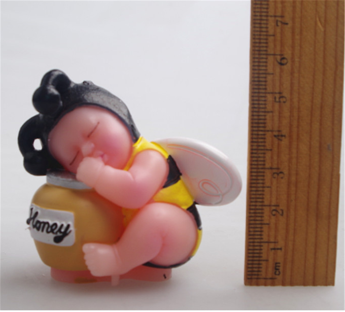 3D Sleeping Bee Baby Birthday Cake Resin Clay Candle Molds Silicone Mould Fondant Cake Decorating Baking Tools Molds