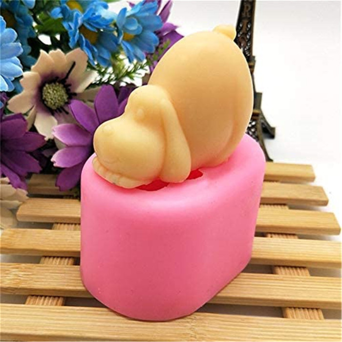 Silicone Molds Dog, Cute Dog Craft Art Silicone Soap Molds, Animals Craft Molds DIY Handmade Soap Molds