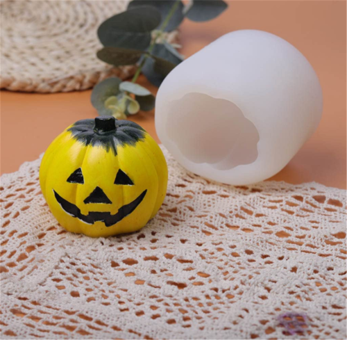 3D Pumpkin Silicone Mold for Halloween Thanksgiving DIY Candle Making Soap Mould