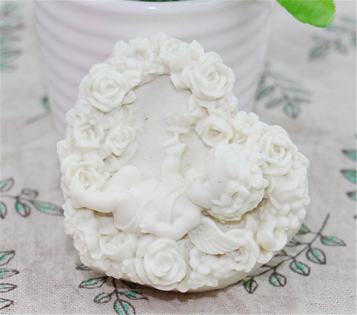 Heart Design Soap Molds, Baby Angel Silicone Soap Molds, Rose Flower Molds for Soap Making