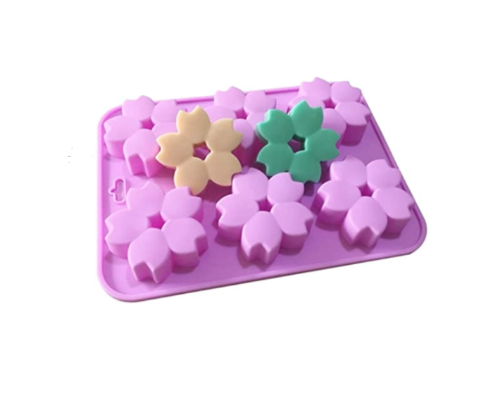 Silicone Molds Cherry Blossom, Sakura Shape Craft Art Silicone Soap Molds, Flowers Craft Molds, DIY Handmade Soap Cake Bread Chocolate Molds