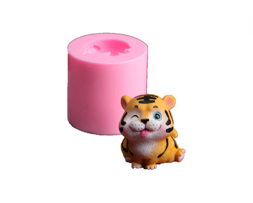 3D Cartoon Tiger Shape Silicone Mold DIY Soap Gypsum Resin Candle Mold Cake Chocolate Fondant Cake Decoration