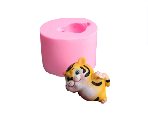 3D Cartoon Tiger Shape Silicone Mold DIY Soap Gypsum Resin Candle Mold Cake Chocolate Fondant Cake Decoration