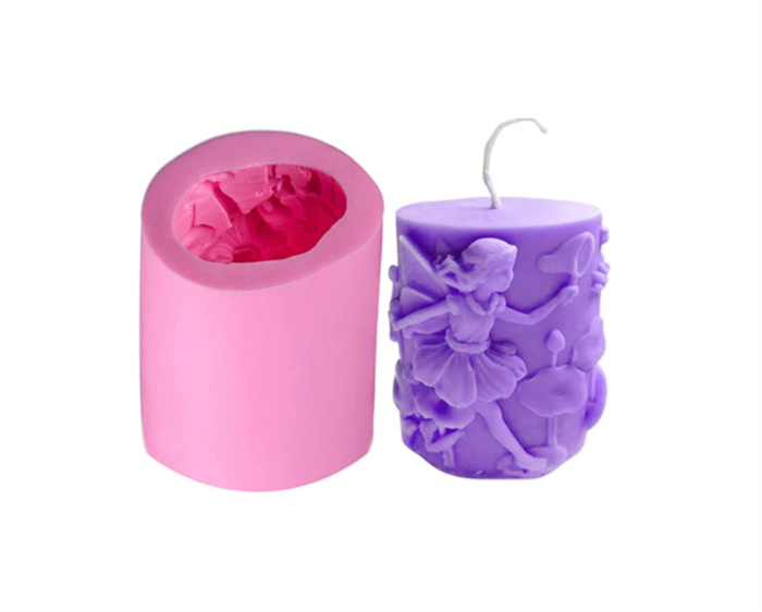 Angel Catch Dragonfly Candle Mold Mould 3D Pillar Silicone Candle Molds Decorating Resin Gypsum Crafts Silicone Moulds