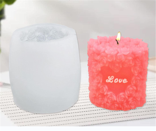 Silicone Resin Molds, Candle Silicone Molds, DIY Scented Candle Silicone Mold, Rose Shape Silicone Molds, Handmade Soap Mold, for Epoxy Resin Jewelry Casting, Candle Making