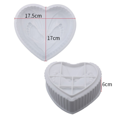 DIY Heart Shaped Silicone Baking Mold for Mother's Day Chocolate Cupcake Cake Muffin Handmade Candy HAND