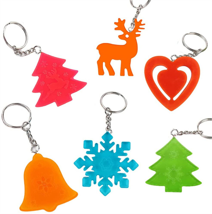 6Pcs Christmas Sign Resin Silicone Mold Silicone Ornament Casting Molds for DIY Christmas Tree Christmas Deer and Christmas Snow Jewelry Crafts