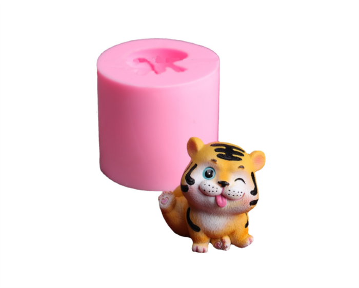 3D Cartoon Tiger Shape Silicone Mold DIY Soap Gypsum Resin Candle Mold Cake Chocolate Fondant Cake Decoration