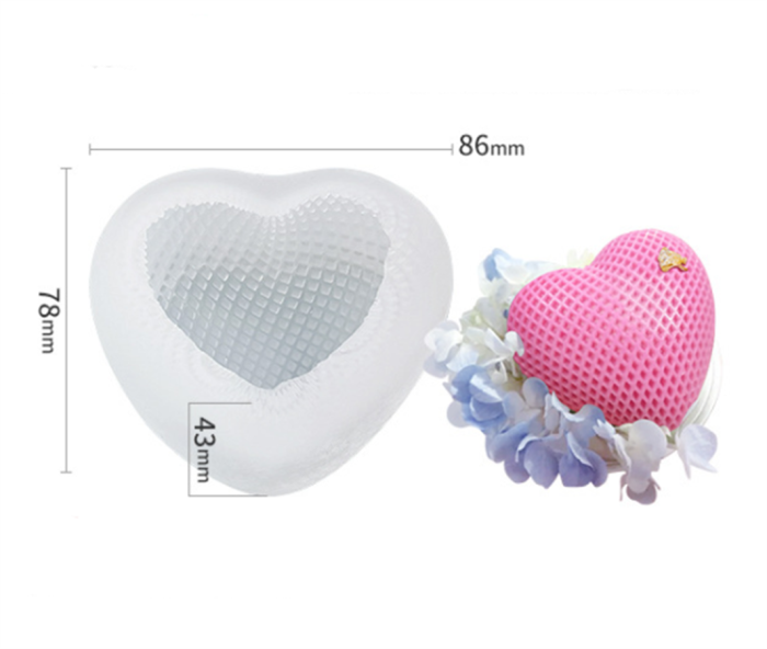 Woven Love Silicone Mold DIY Heart Shaped Mousse Cake Chocolate Silicone Mold for Cake Decoration, Candy, Ice Cube , Dessert Biscuit