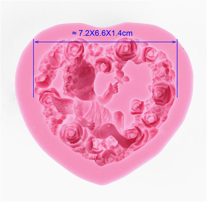 Heart Design Soap Molds, Baby Angel Silicone Soap Molds, Rose Flower Molds for Soap Making