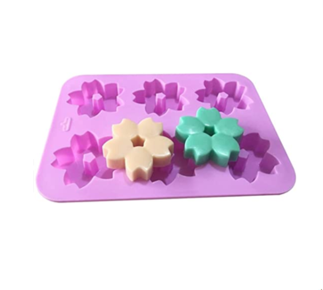 Silicone Molds Cherry Blossom, Sakura Shape Craft Art Silicone Soap Molds, Flowers Craft Molds, DIY Handmade Soap Cake Bread Chocolate Molds