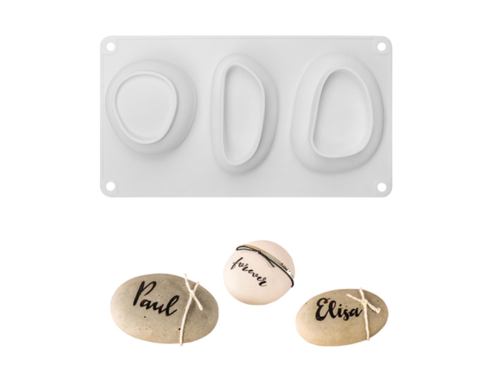 Baking Silicone Molds Dessert Cake Mold for Pastry Decoration, Mousse Baking Form Mold DIY Soap Moulds 3D Round Stone Shape Chocolate Truffle Cupcake Molds
